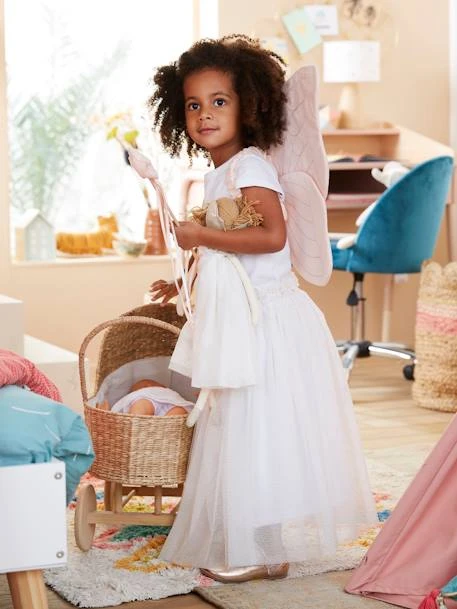 Ailes De Papillon En Gaze De Coton + Baguette Magique Rose - Vertbaudet 2 Ailes De Papillon En Gaze De Coton + Baguette Magique Rose - Vertbaudet – Image 2