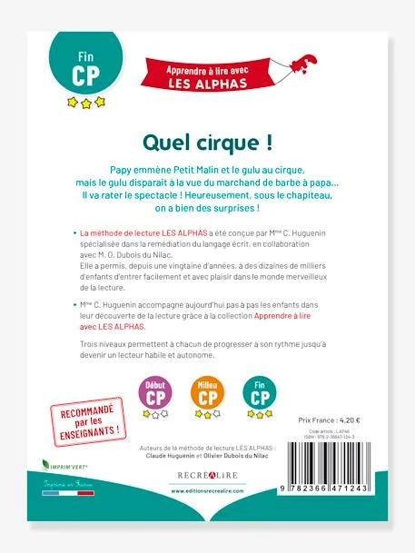 Apprendre à Lire Avec Les Alphas - Quel Cirque ! RÉCRÉALIRE Vert - Recrealire 4 Apprendre à Lire Avec Les Alphas - Quel Cirque ! RÉCRÉALIRE Vert - Recrealire – Image 4