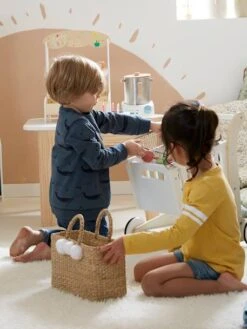 Cabas De Course En Herbier Beige - Vertbaudet -Enfants Jeux Magasin cabas de course en herbier 2