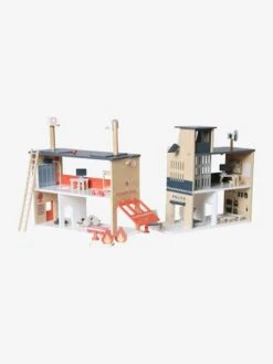 Centre De Secours Poste De Police + Poste De Pompiers En Bois FSC® Blanc - Vertbaudet -Enfants Jeux Magasin centre de secours poste de police poste de pompiers en bois fsc 4