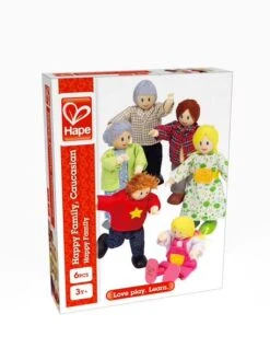 Famille De 6 Poupées En Bois HAPE Multicolore - Hape -Enfants Jeux Magasin famille de 6 poupees en bois hape 2