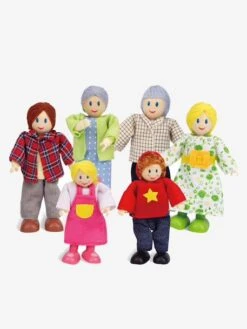 Famille De 6 Poupées En Bois HAPE Multicolore - Hape