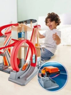 Garage Looping - HAPE Rouge - Hape -Enfants Jeux Magasin garage looping hape 3