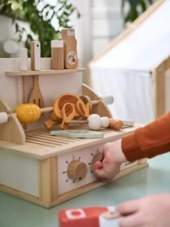 Grill Barbecue à Poser En Bois FSC® Beige - Vertbaudet -Enfants Jeux Magasin grill barbecue a poser en bois fsc 2