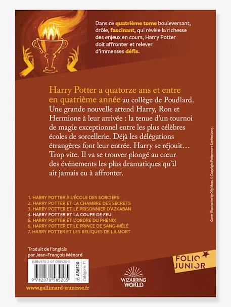Harry Potter Et La Coupe De Feu -T4 - GALLIMARD JEUNESSE Marron - Gallimard 2 Harry Potter Et La Coupe De Feu -T4 - GALLIMARD JEUNESSE Marron - Gallimard – Image 2