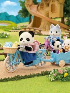 La Fille Panda, Son Vélo Et Sa Remorque - SYLVANIAN FAMILIES Blanc - Sylvanian -Enfants Jeux Magasin la fille panda son velo et sa remorque sylvanian families 4