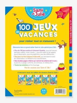 Livre éducatif Sami Et Julie - 100 Jeux De Vacances De La Grande Section Au CP - Cahier De Vacances 2021 - HACHETTE ÉDUCATION Blanc - Hachette -Enfants Jeux Magasin livre educatif sami et julie 100 jeux de vacances de la grande section au cp cahier de vacances 2021 hachette education 2