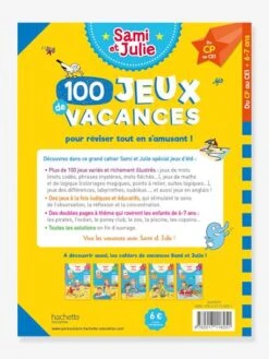 Livre éducatif Sami Et Julie - 100 Jeux De Vacances Du CP Au CE1 - Cahier De Vacances 2021 - HACHETTE ÉDUCATION Blanc - Hachette -Enfants Jeux Magasin livre educatif sami et julie 100 jeux de vacances du cp au ce1 cahier de vacances 2021 hachette education 3