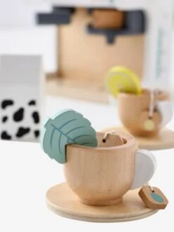Machine à Café Et à Thé En Bois FSC® Multicolore - Vertbaudet -Enfants Jeux Magasin machine a cafe et a the en bois fsc 3