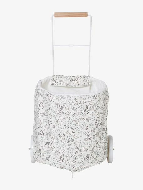 Panier De Courses à Roulettes En Métal, Tissu Et Bois FSC® Gris - Vertbaudet 2 Panier De Courses à Roulettes En Métal, Tissu Et Bois FSC® Gris - Vertbaudet – Image 2