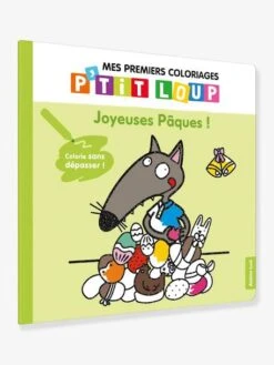 P'tit Loup - Cahier De Coloriages Pâques - AUZOU Blanc - Auzou