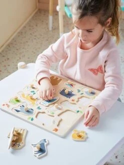 Puzzle Bouton Forêt En Bois FSC® Multicolore - Vertbaudet -Enfants Jeux Magasin puzzle bouton foret en bois fsc 4