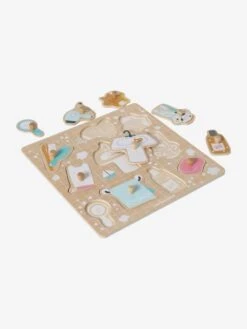 Puzzle Bouton Salle De Bain En Bois FSC® Multicolore - Vertbaudet -Enfants Jeux Magasin puzzle bouton salle de bain en bois fsc 2