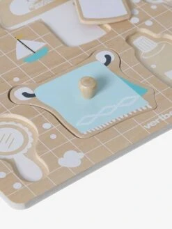 Puzzle Bouton Salle De Bain En Bois FSC® Multicolore - Vertbaudet -Enfants Jeux Magasin puzzle bouton salle de bain en bois fsc 5