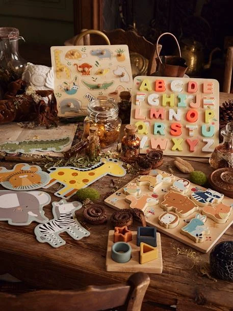 Puzzle Des Formes En Bois Et Silcone Multicolor - Vertbaudet 2 Puzzle Des Formes En Bois Et Silcone Multicolor - Vertbaudet – Image 2