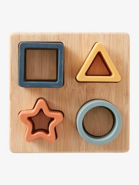 Puzzle Des Formes En Bois Et Silcone Multicolor - Vertbaudet 3 Puzzle Des Formes En Bois Et Silcone Multicolor - Vertbaudet – Image 3