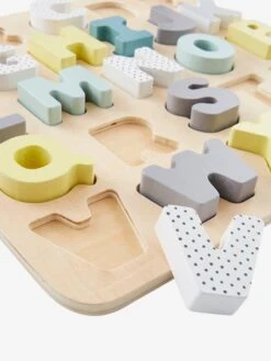 Puzzle Lettres à Encastrer En Bois FSC® Multicolore - Vertbaudet -Enfants Jeux Magasin puzzle lettres a encastrer en bois fsc 4