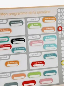 Tableau Organisateur De Semaine Gris - Vertbaudet -Enfants Jeux Magasin tableau organisateur de semaine 2